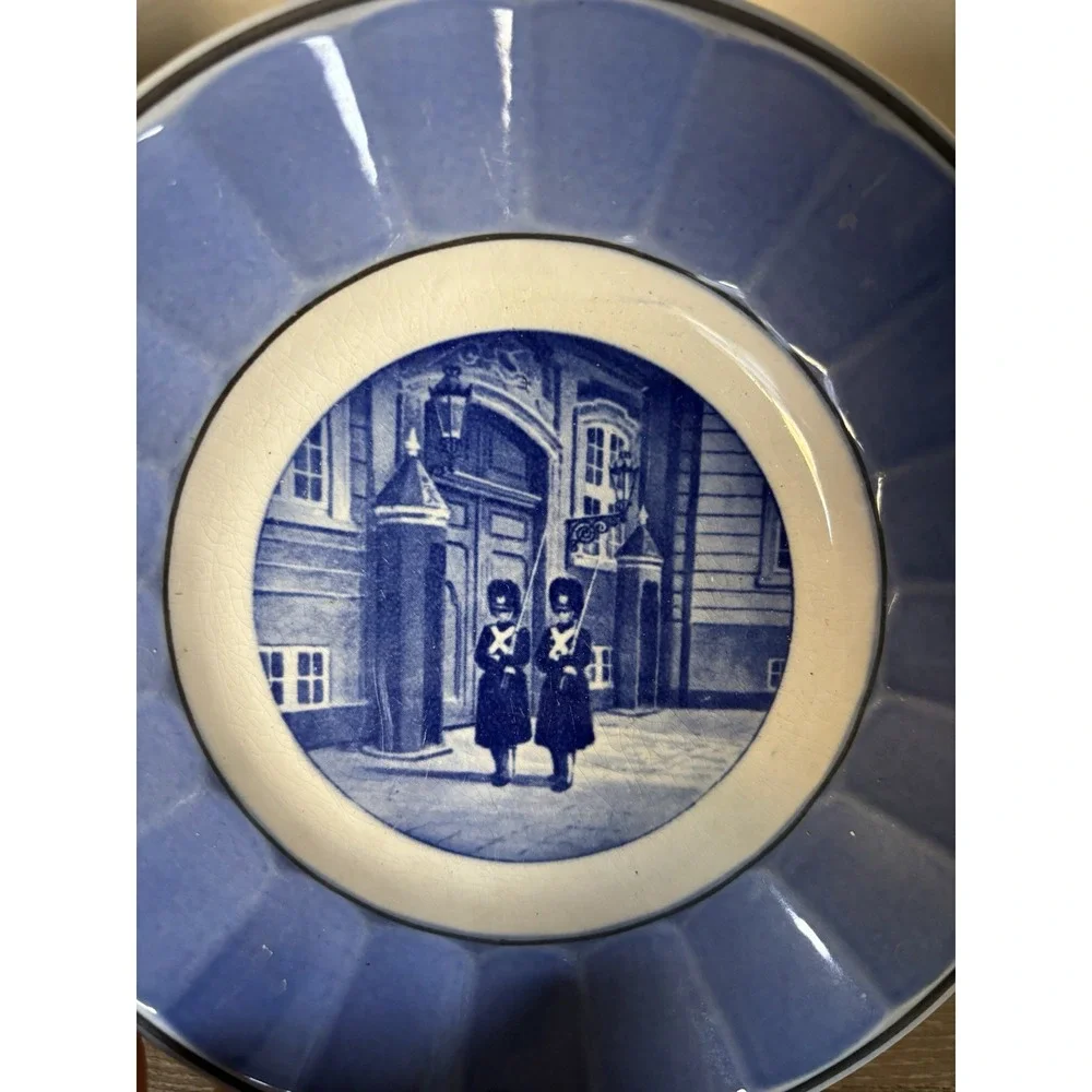 Royal Copenhagen‎ Denmark Plate Fanjance Kongens Livgarde Cottage Vintage Decor